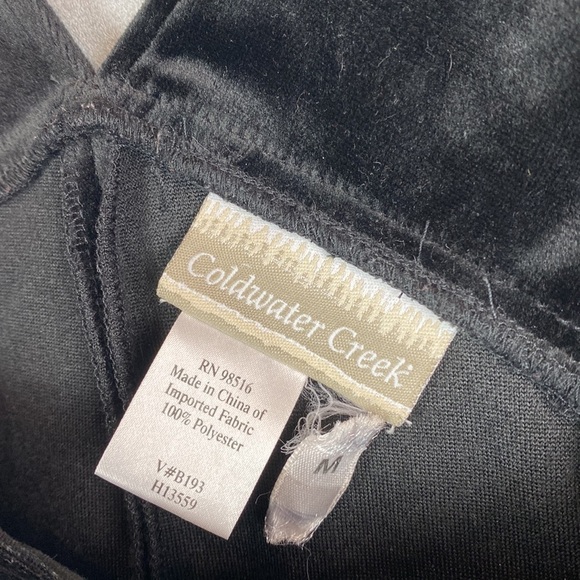 Coldwater Creek black velour romper overalls - Picture 5 of 7